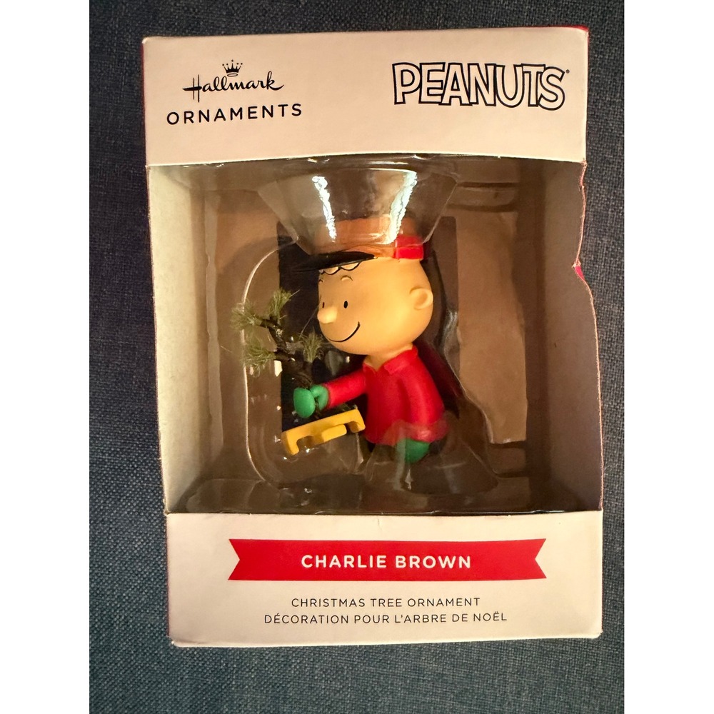 Hallmark Peanuts Charlie Brown Christmas Tree Ornament 2024 3HCM2208 Red Jacket